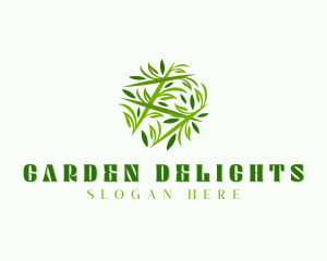 Leafy Herbal Garden logo design