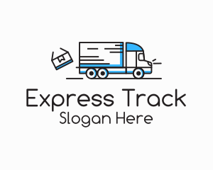 Minimalist Delivery Truck logo design