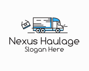 Minimalist Delivery Truck logo design