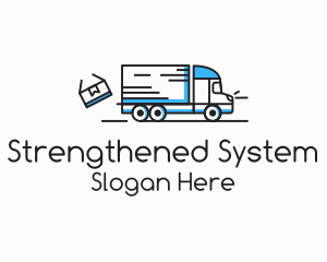 Minimalist Delivery Truck logo design