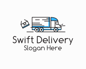 Minimalist Delivery Truck logo design