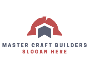 Hard Hat Construction Builder logo design