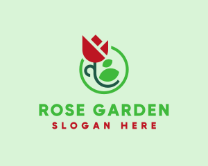 Natural Rose Flower  logo