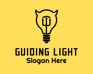 Light Bulb Pitch Fork logo design