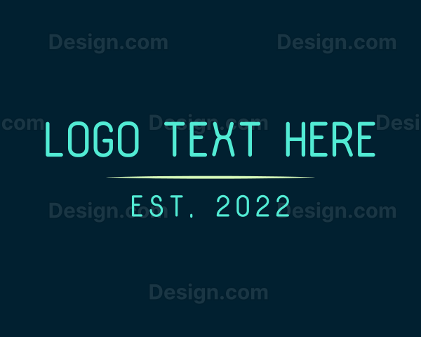 Cyber Blue Wordmark Logo