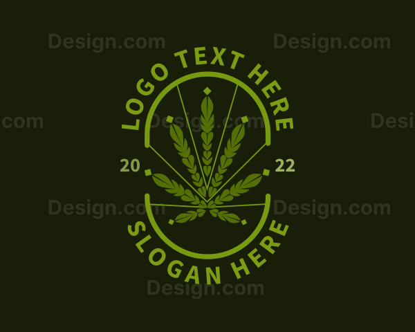 Organic Weed Marijuana Logo