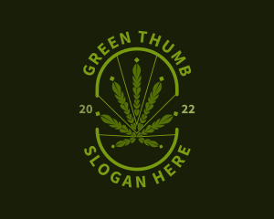 Organic Weed Marijuana logo design