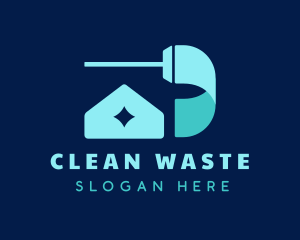 Home Mop Cleaning logo design