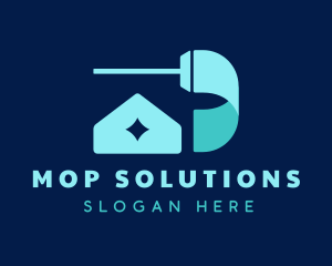 Home Mop Cleaning logo design