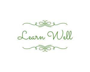 Curly Ornament Wellness logo design