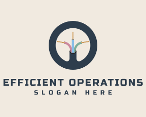 Cable Wire Electrician logo design