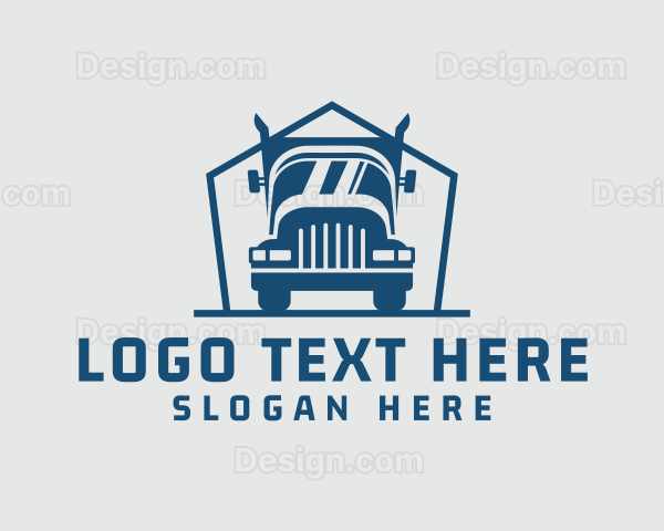 Transport Cargo Truck Logo