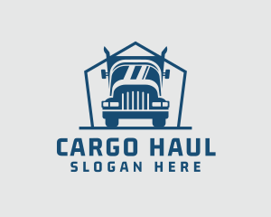 Transport Cargo Truck logo design