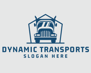 Transport Cargo Truck logo design