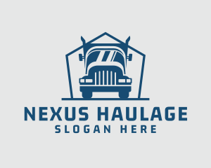 Transport Cargo Truck logo design