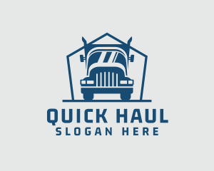 Transport Cargo Truck logo design