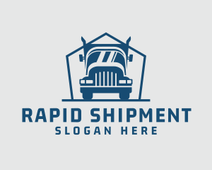 Transport Cargo Truck logo design