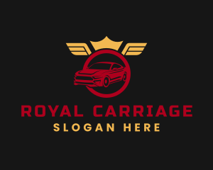 Royal Crown Wings Car logo design