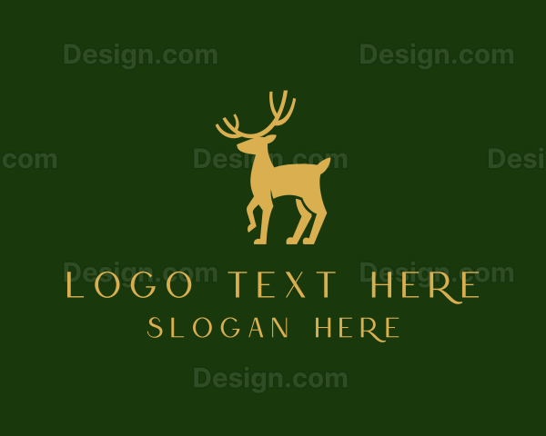 Gold Deer Stag Logo