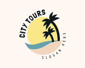 Seaside Palm Trees logo