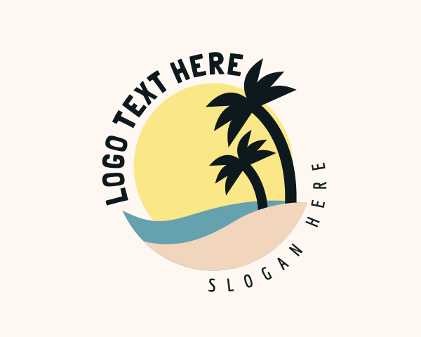 Seaside Palm Trees logo