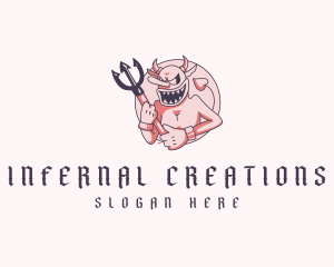 Scary Cartoon Demon logo design