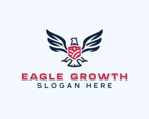 Patriotic Eagle Shield logo design