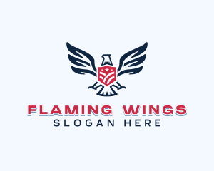 Patriotic Eagle Shield logo design