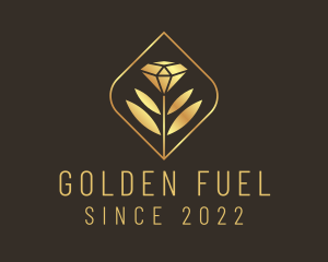 Golden Leaf Diamond  logo design