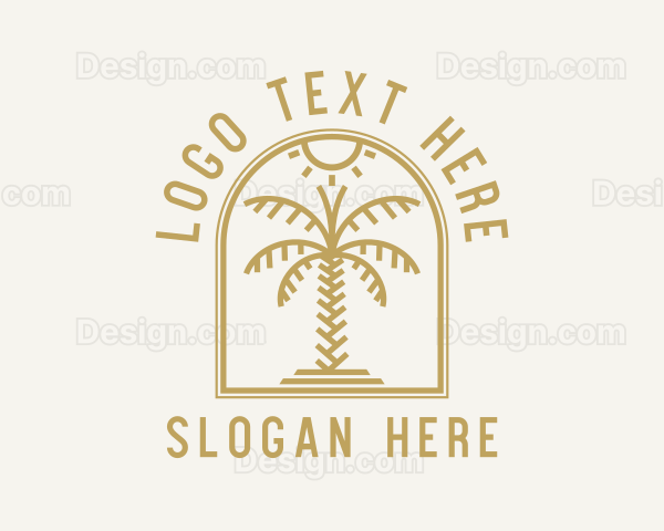 Tropical Palm Tree Logo