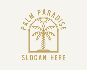 Tropical Palm Tree  logo design