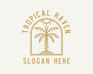 Tropical Palm Tree  logo design