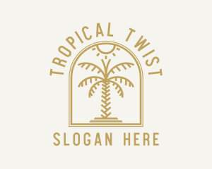 Tropical Palm Tree  logo design