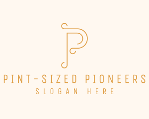 Elegant Swirl Letter P logo design