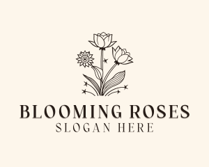 Rose Floral Garden logo design