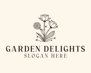 Rose Floral Garden logo design