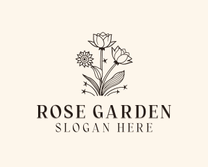 Rose Floral Garden logo design