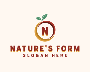 Natural Fruit Leaf logo design