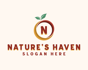 Natural Fruit Leaf logo design