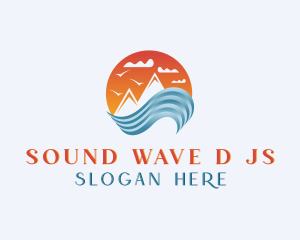 Wave Mountain Travel  logo design