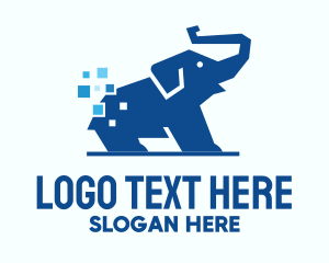 Blue Elephant Pixel logo