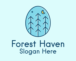 Night Egg Forest logo design