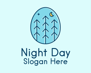 Night Egg Forest logo design