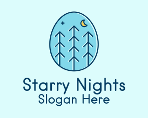 Night Egg Forest logo design