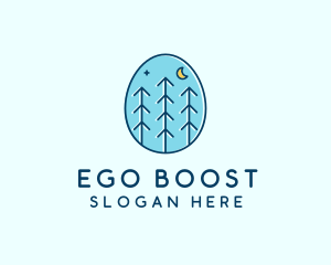 Night Egg Forest logo design