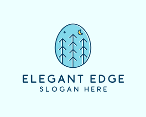 Night Egg Forest logo design