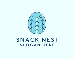 Night Egg Forest logo design