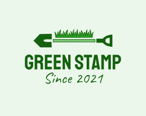 Green Grass Shovel  logo design