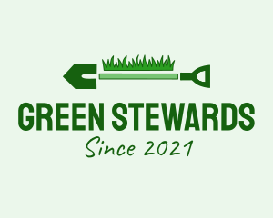 Green Grass Shovel  logo design