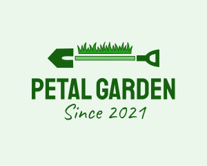 Green Grass Shovel  logo design